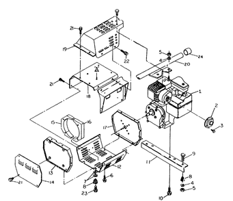 Engine Sheet Metal Dpg-1350 No. 62005 Diagram and Parts List for 8718-0-DPG1350  Briggs and Stratton Generator